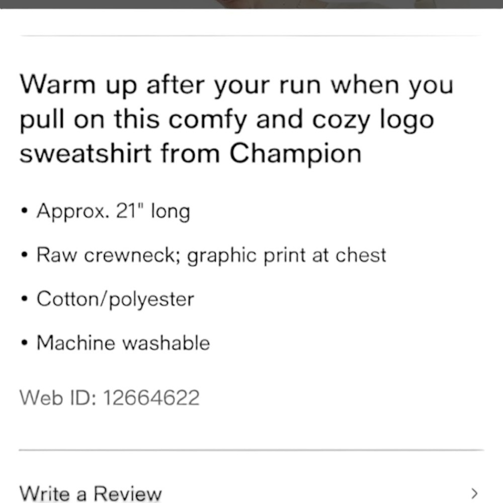 NEW CHAMPION Women's Campus French Terry Natural Cropped Sweatshirt Size LARGE - Picture 8 of 12